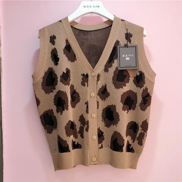 

ewq] 2020 autumn women's fashion v-neck single-breasted color applique sleeveless casual knit vest ladies qb6391, Black;white