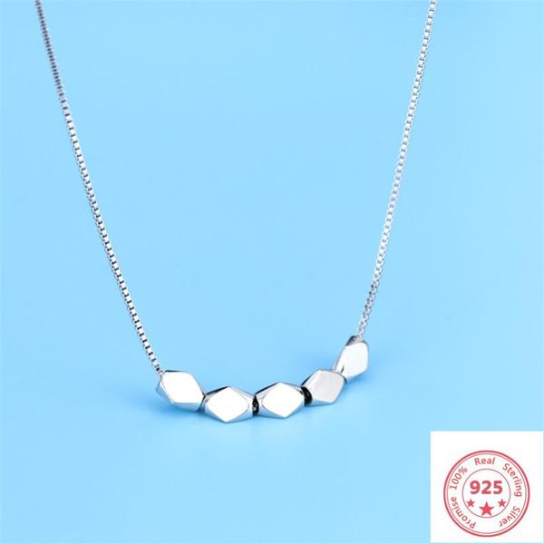 

chains 925 sterling silver color necklace pendant women's fresh simple natural chain colgante de ley jewelry gemstone necklaces