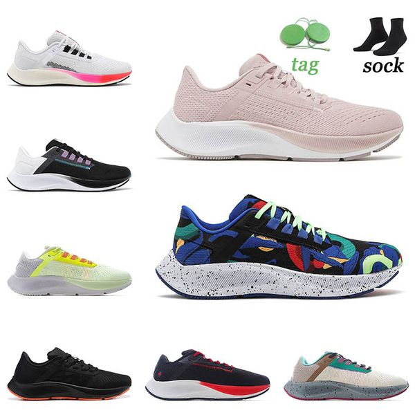 

designer 2022 new zoomx pegasus 37 38 running shoes sail ocean cube pink crimson graffiti white dark smoke grey volt women men sneakers trai
