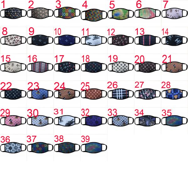 

lot protective style designer mask face ultraviolet-proof dustproof riding cycling sports print mouth masks men and wome