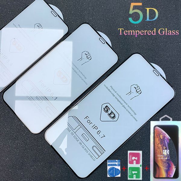 

5d full cover curved tempered glass screen protector film for iphone 12 pro max 11 x 7 8 plus