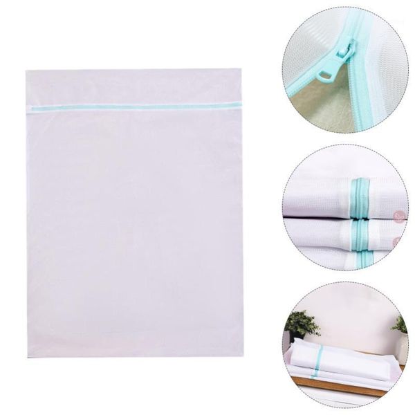 

1 pc recyclable zipper closure storage bag practical clothes organizer (white)1