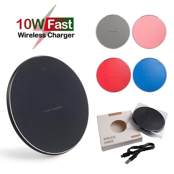 Caricabatterie wireless Qi veloce da 10 W per iPhone 12 11 Pro Xs Max X Xr Pad di ricarica Caricabatterie universale per telefono