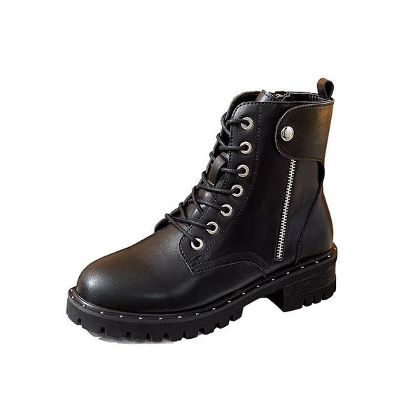 

2020 women shoes genuine leather famale boots autumn boots women shoes for, Black