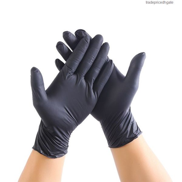 

protective rubber nitrile shipping grade disposable food gloves no powder kitchen household anti static blue color latex 4xb3j