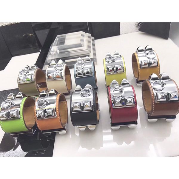 

selling jewelry wholesale h leather bracelet fashion bracelet color real leather bangle for women/men, Black