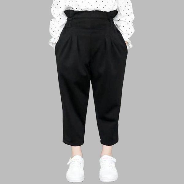 

girls pants patchwork elastic waist kids trousers high waist pants for girls spring autumn casual girl clothes 6 8 10 12 14 year y200704, Blue
