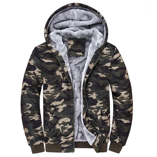 

sweatshirt men camouflage hoodies tracksuits thick velvet fleece camo coat mens hoodies jacket brand clothing1, Black