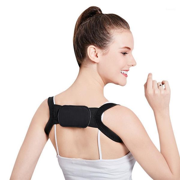 

back support vip link spine posture corrector protection shoulder correction band humpback pain relief brace1, Black;blue