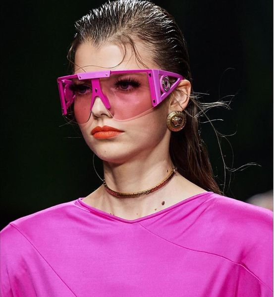 

oversized frameless sunglasses romen retro vintage square 2020 frame one piece fimless men sun glasses shades gafas de s, White;black