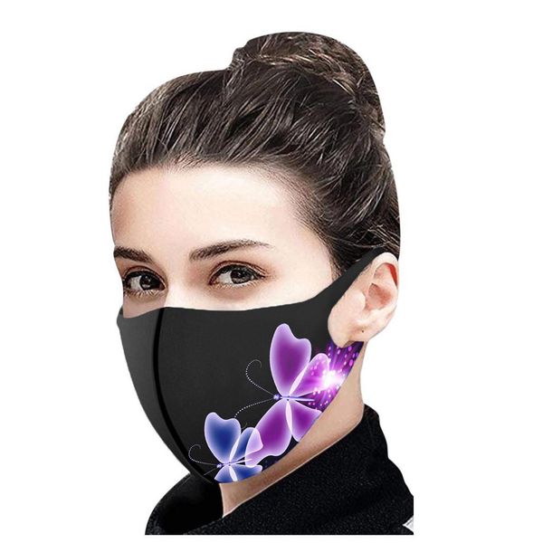 

mask reuseable breathbale face masks stylish butterfly print mask washable fabric mouth cover masker mascarillas new 29 wmtgnu