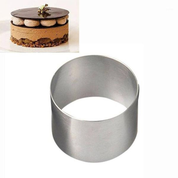 

cake tools mini round mousse grade stainless steel pastry ring for baking mold decoration kitchen scraper 1pc1