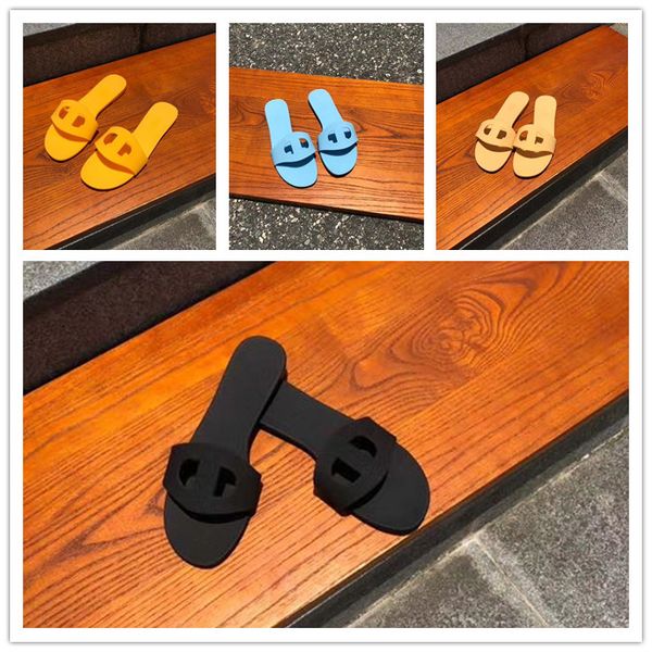 

2020 new arrival womens slippers flats flip flops designer ladies slides summer sandals women shoes beach slippers size 35-40 with box, Black