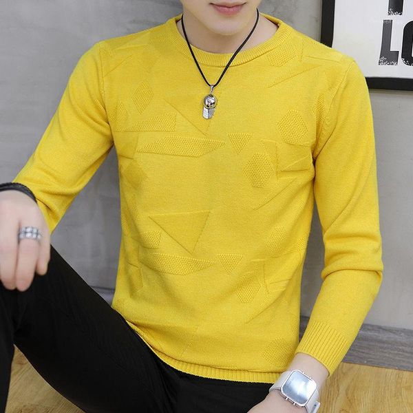 

sweater men's round neck korean version fashion men's handsome casual sweater new1, White;black