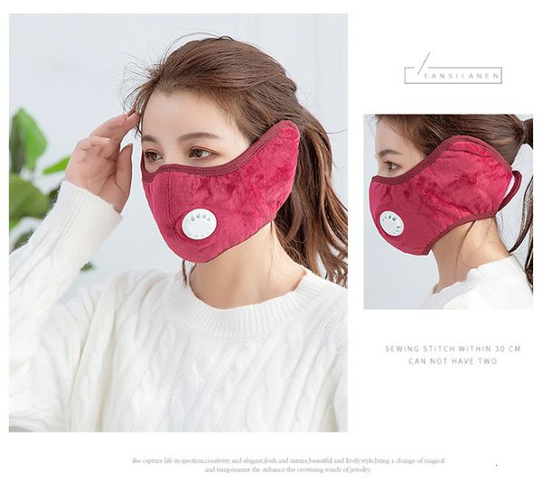 

factory warm face with pm2.5 thick fashion outdoor mouth masks cotton breathing valve winter mouth-muffle earflap cover mask