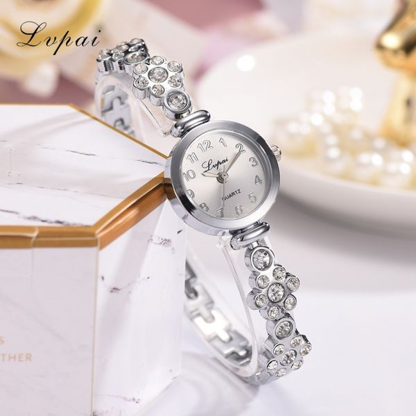 

lvpai bracelet watches for women ladies fashion quartz-watch female imitation diamond wristwatch watches for women female watch, Slivery;brown