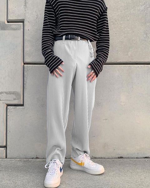 

winter men corduroy pants streetwear joggers solid 2021 buttons vintage loose trousers men casual long straight pants1, Black