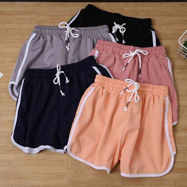 

Women Casual Shorts Patchwork Body Fitness Workout Summer Shorts Female Elastic Skinny Slim Beach Wear Short, White;black