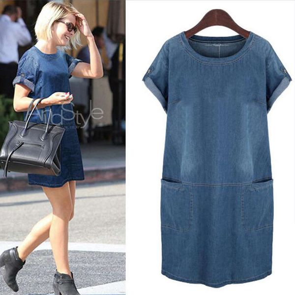 

2019 summer new style plus size women's fat mm thin denim dress, Black;gray