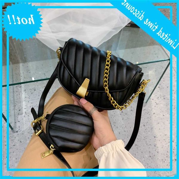 

luxury handbag women's handbags designer leather flap messenger bag effen color crossbody shoulder purse retro small armpit couplings