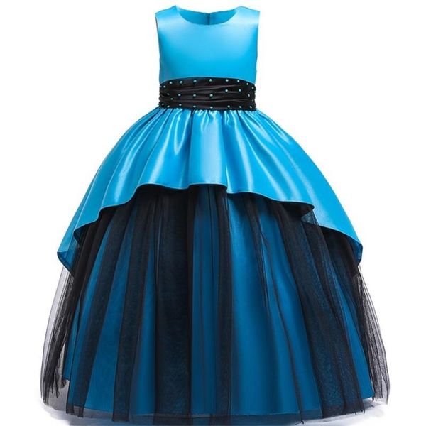 

infant baby girl birthday party dresses elegent wedding flower girl dress gown toddler princess lace petals dress t200709, Red;yellow