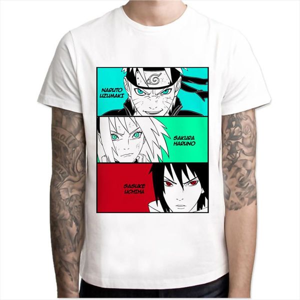 

naruto t shirt men cartoon 2017 cool funny white tshirt print t shirt men tees m8142 drop shipping