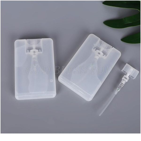 

20ml card shape plastic perfume sprayer refillable empty bottle flat type fine mist atomizer portable liquid c sqccnt