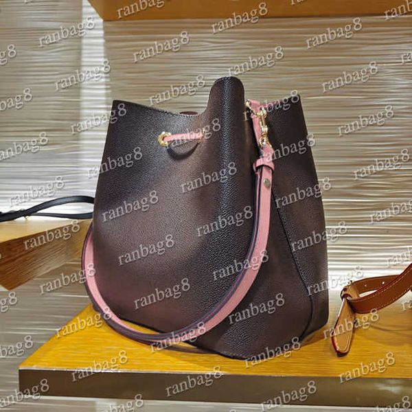 

16 colors women's bucket shoulder escale neonoe crossbody bag genuine leather handbags adjustable strap new fashion bags