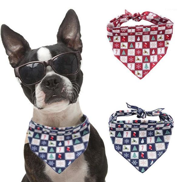 

dog cotton bandana, washable pet scarf handkerchiefs bibs christmas gift for dogs1