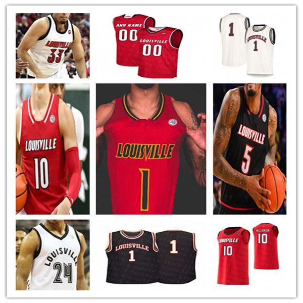 

ncaa college louisville basketball jersey carlik jones donovan mitchell noah locke malik williams el ellis dre davis matt cross mason faulkn, Black