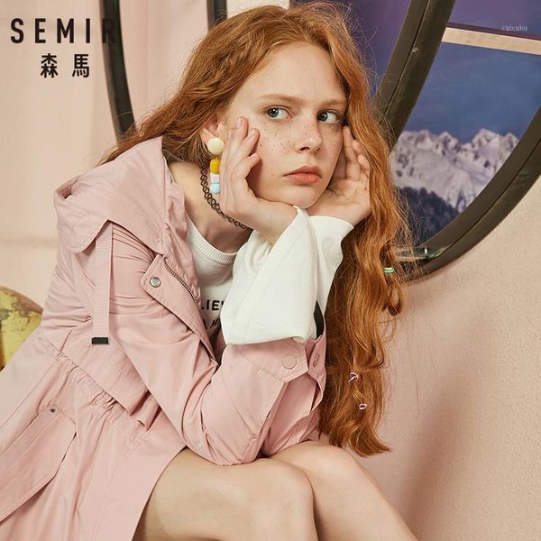 

windbreaker female outwear autumn new hooded bf style student patch embroidered waist long fashion coat for girls1, Tan;black