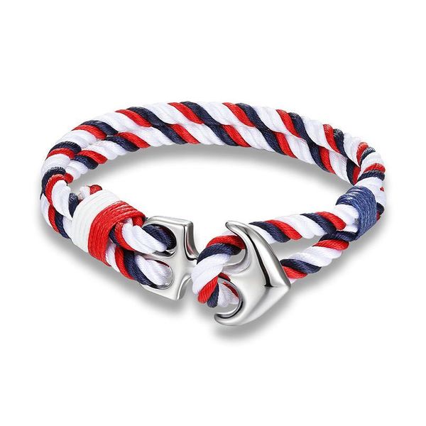 

mkendn anchor bracelets men charm nautical survival rope chain paracord bracelet male wrap metal spo jlljom