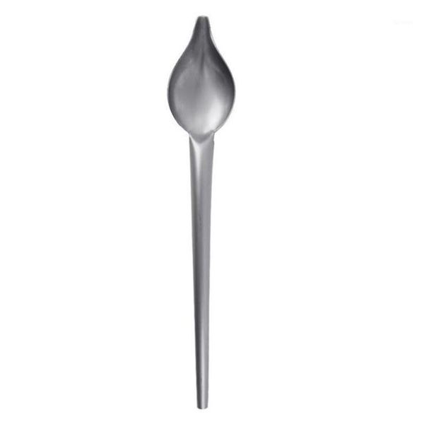 Cucchiai Beccuccio affusolato Dessert Draw Tool Fai da te Cioccolato Acciaio inossidabile Pioviggina Cucchiaio per decorare la cucina Gastronomia Piatto per condimenti per torte