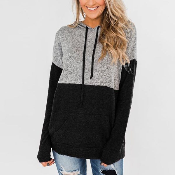 

hoodies sweatshirts womens love long sleeve splice patchwork pullover hoodies sweatshirt stitching moletom feminino1, Black