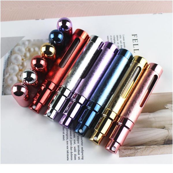 

12pcs/lot aluminum glass bottle 12ml metal refillable perfume atomizers portable spray empty fragrance a qylbvn