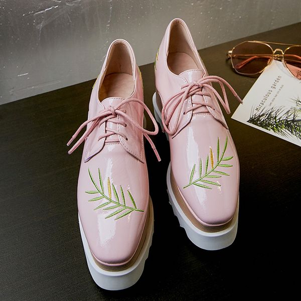 

shoes 2021 patent plus size 22-26cm long female pumps in heels ladies'shoes embroidered pretty sheets nfri, Black