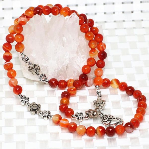 

beaded, strands 19 style bohemian multilayer bracelets natural multicolor agat carnelian onyx stone 6mm round beads bangle jewelry women b21, Black