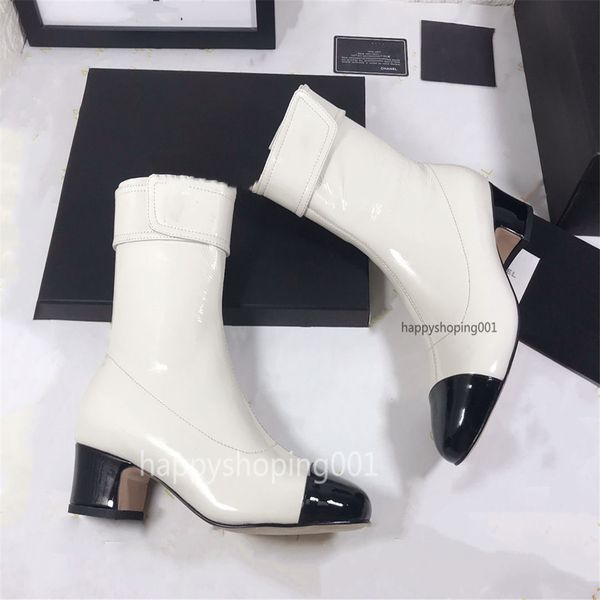 

2021 верхний высококачественный на высоком каблуке мартин сапоги зимний грубый каблук женская обувь леди сапоги 100% натуральные кожи высоки, Black