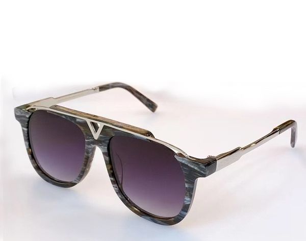 

classic sunglasses grey stripes sliver /grey gradient glasses des lunettes de soleil uv400 protection with box, White;black