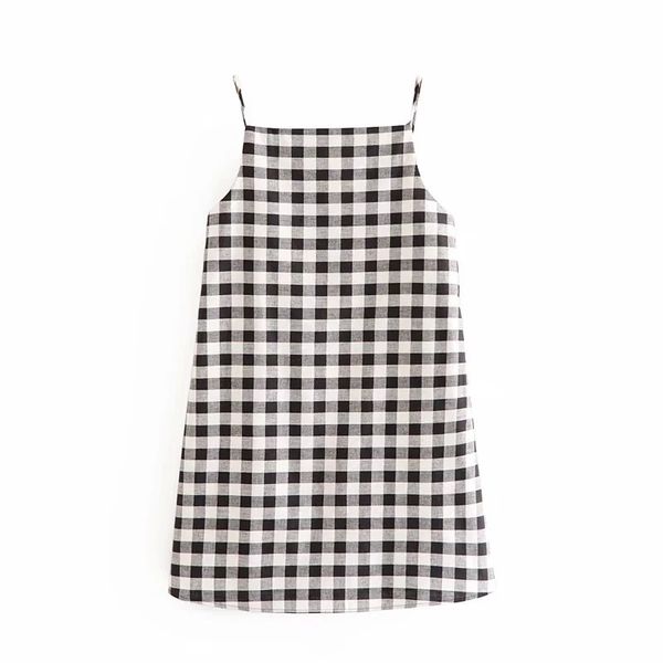 

2020 new ins women's plaid holiday dress, Black;gray