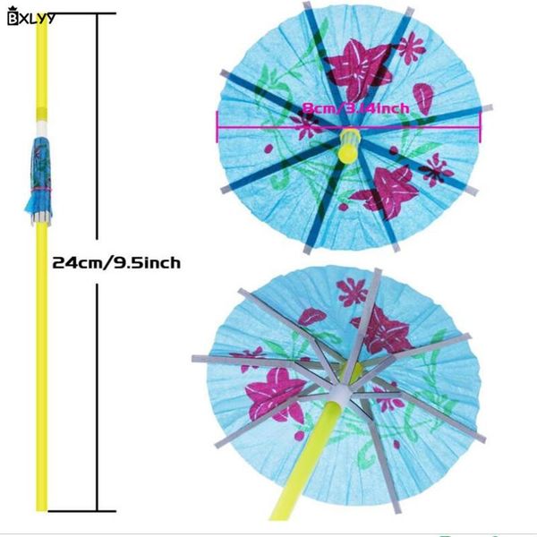 

20шт бумаги зонтик одноразовые соломенные diy свадебные принадлежности принадлежности бар коктейль декор кухонные аксессуары посуда для кухн