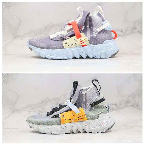 

2020 высокое пространство hippie 02 сероватая с сумкой мужчины женщины беговые обувь обувь для отходов пряжа мужской тренер мода спортивные