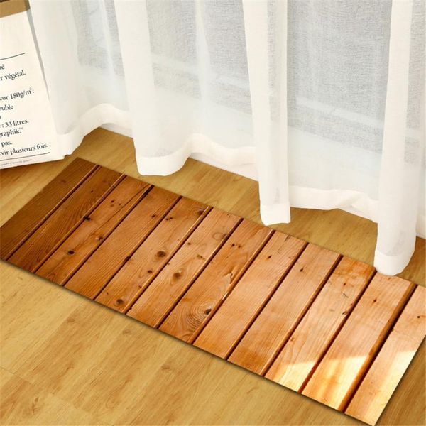 

modern 3d wood grain floor mat kitchen bathroom long rugs flannel soft bedside sofa area rugs home decorative bath mat doormat1