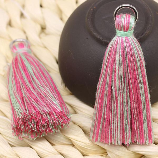 

20pcs polyester cotton colorful mini tassels pendant jewelry curtain garments decorative accessories key chain handbag pendants h qylrxr