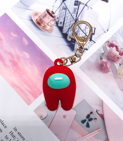 

2020 new anime game among us keychain trust no one among us toy stuffed doll bag key chains pendant xmas gifts keyring gifts