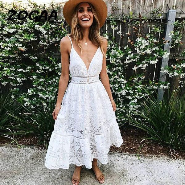 

casual dresses lace summer dress women v neck strap button white female streetwear backless fashion vestidos 20211, Black;gray
