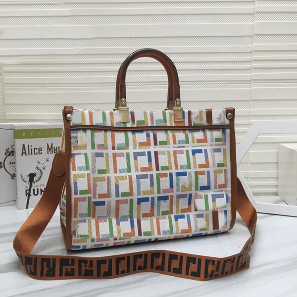 

designer women tote shopper bag fashion handbag f shoulder strap crossbody handbags letter roma leather travel branded luxury purse