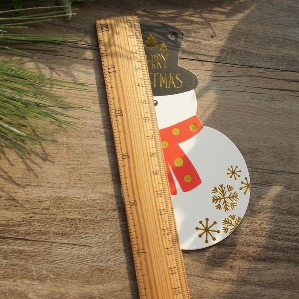 

30pcs merry christmas gold snowman design card gift greeting cards tag gift cards party invitation sqcerq