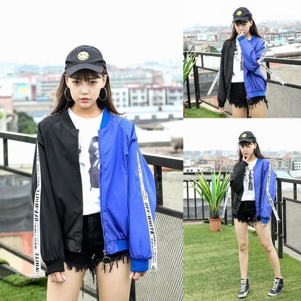 

2021 spring autumn bomber jacket women men couple long sleeve basic coat casual thin outerwear korean hip hop bomber jacket1, Black;brown