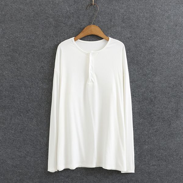 

simple fashion women's big size shirts with long sleeves 1p6u, White